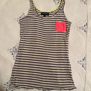 MMXIII - Cream and black striped tank top